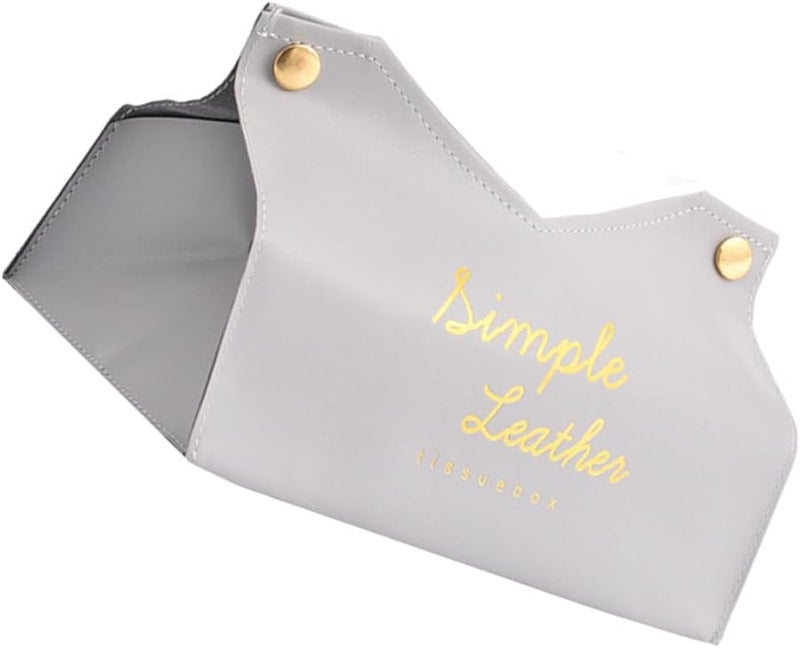 حامل علبة المناديل من الجلد البولي يوريثان الأسود تصميم علبة ورقية إبداعية حافظة تخزين زخرفية للمنزل - Image 1